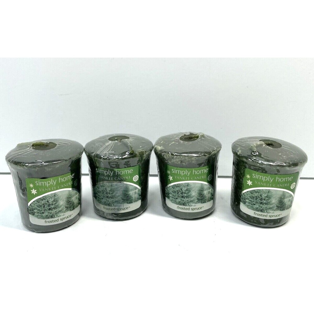 Yankee Candle Frosted Spruce Votive - Set of 4 - NIP Retired